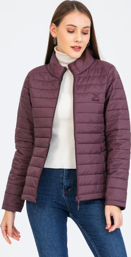 SN659 Basıc Padded Coat Mürdüm Günlük Kadın Şişme Mont