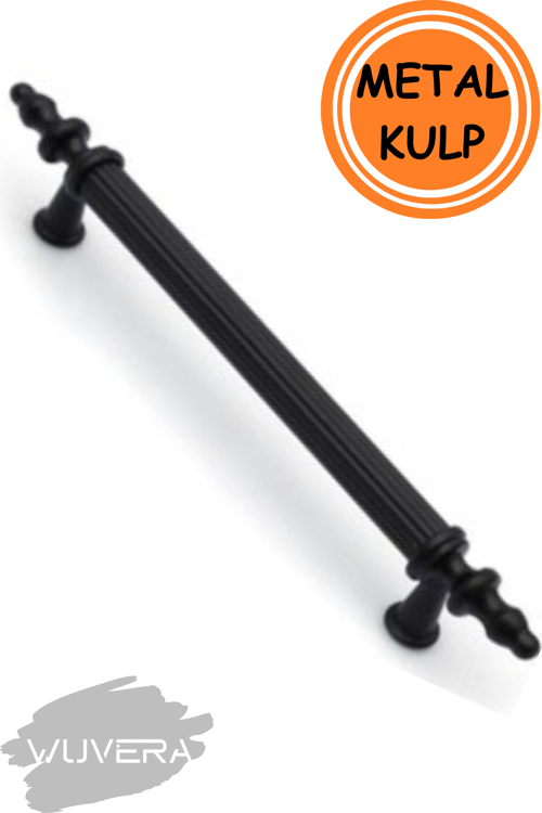 Gündüz Kulp Mobilya Mutfak Dolabı Çekmece Dolap Kulpları Kapak Kulpu Kulbu Mat Siyah 96 mm