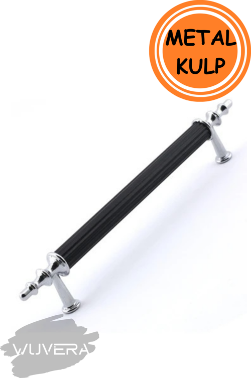 Gündüz Kulp Mobilya Mutfak Dolabı Çekmece Dolap Kulpları Kapak Kulpu Kulbu Siyah Krom 128 mm