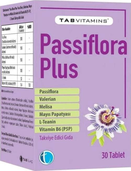 Tabvitamins Passiflora Plus 30 Tablet 8680133002922