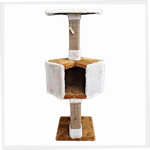 İkonik Kedi Evi 35-35-120cm Camel