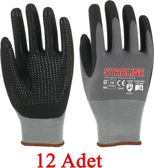 E-92 Puanlı Mikro Köpük Nitril Eldiven Montaj Eldiveni No.9/Large - 12 Adet