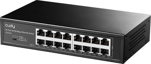 FS1016 16Port 10/100Mbps 1,6 Gb/sn Metal Kasa Rackmount Masaüstü Switch