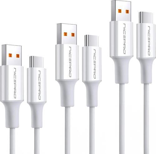 UTC20 45W 2m TPE USB to Type-C Hızlı Şarj ve Data Kablosu 3 adet