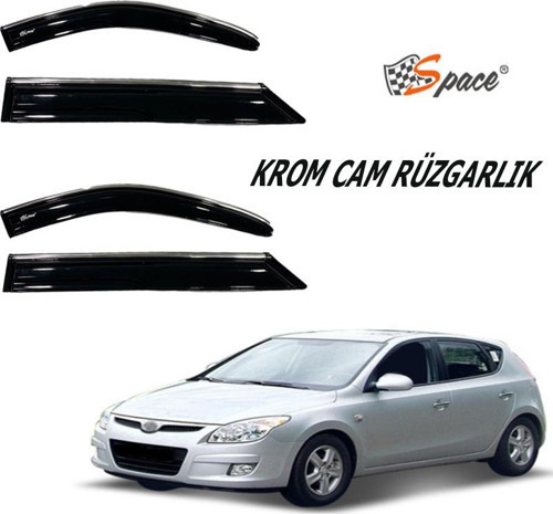 Krom cam rüzgarlığı 1.2mm Hyundai I30 2009 4'lü / CARU433