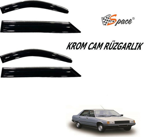 Krom cam rüzgarlığı 1.2mm Renault 9 4'lü / CARU442