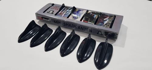 Cactus Uyumlu Mini Shark Balina Anten Seti 6 Lı Balık Sırtı Süs Anten Parlak Siyah