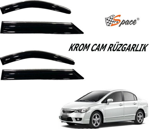 Krom cam rüzgarlığı Honda Civic 2006-2011/ CARU410