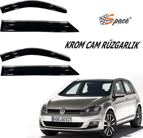 Krom cam rüzgarlığı Volkswagen GOLF 7 2014-2020 / CARU409