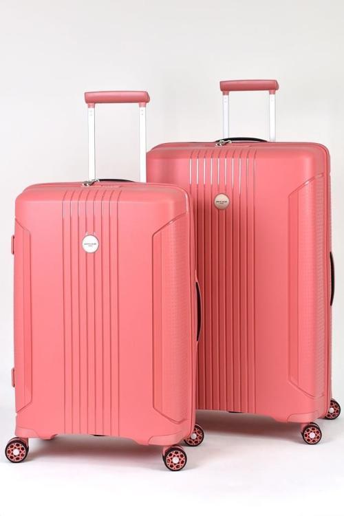 Pierre Cardin Polipropilen Kırılmaz 2'li Valiz Seti Büyük Boy - Orta Boy Pudra PC7060