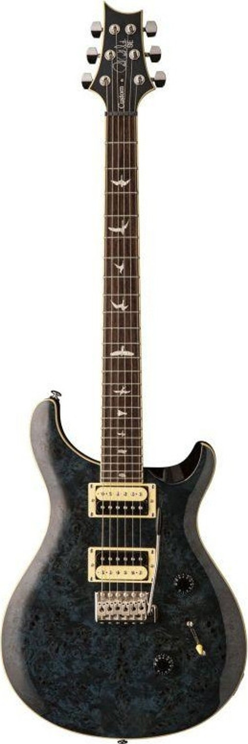 PRS SE Custom 24 Exotic Poplar Burl Elektro Gitar (Whale Blue)