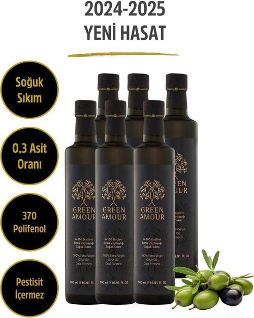 Yeni Hasat, Soğuk Sıkım, 0,3 Asit, 370 Polifenol, Pestisit Içermeyen, Naturel Sızma Zeytinyağı