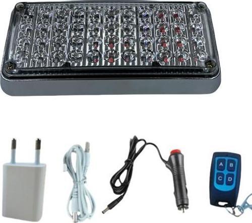 Tepe çakar lamba 44led  kırmızı-mavi kumandalı / LAPA119