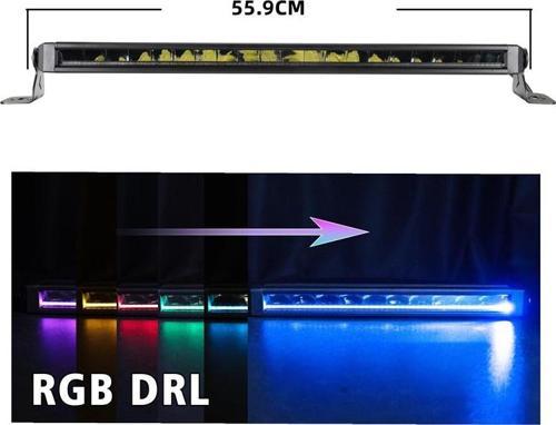 Space Offroad sis lambası  55,9 cm beyaz beyaz-sarı gündüz ledli 100w 12-36v adet / LASS360-1