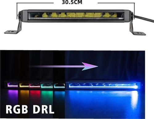 Space Offroad sis lambası 30,5 cm beyaz-sarı gündüz ledli 50w 12-36v adet / LASS360