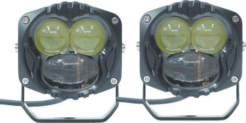 Space Offroad sis lambası 7.3 x 6.8 x 6.8 cm sarı-beyaz siyah çerçeve 12-30v set/  LASS369