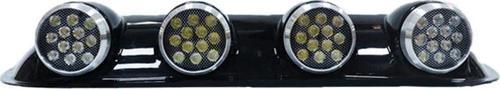 Space Offroad sis lambası yuvarlak siyah 12x4 led 12-24v set /LASS243