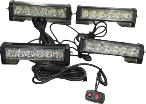 Space Çakar Lamba Power Ledli 4'lü Kırmızı-Beyaz/Mavi-Beyaz 12V/ LAPA194