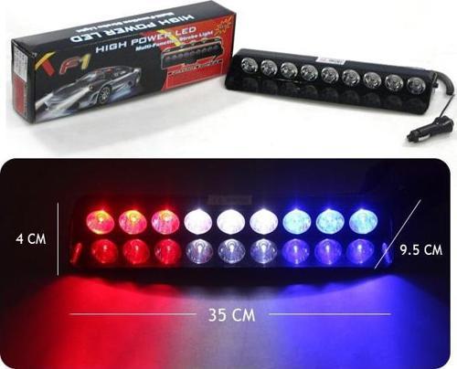 Space Flaş Led Çakarlı 27W Kırmızı-Beyaz-Mavi 8 Fonksiyonlu / LAPA175