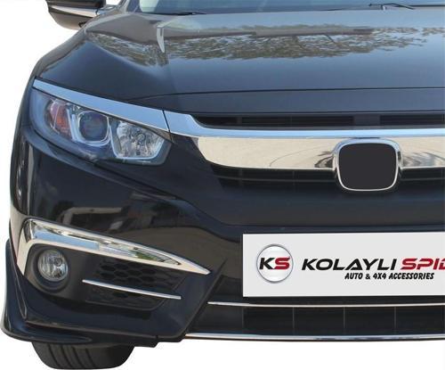 Honda Civic 10 Ön Tampon Altı 2 Prç Fiber 2016 ve Sonrası