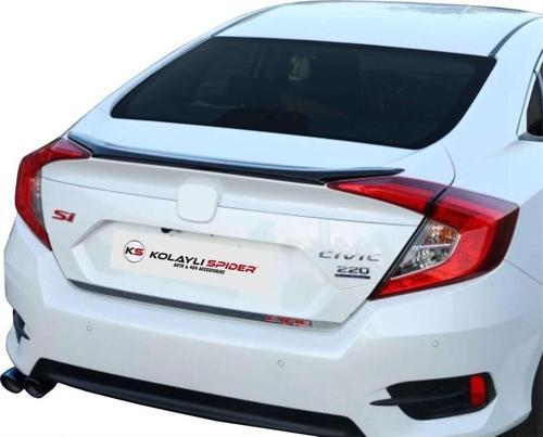 Honda Civic 10 Spoiler Bagaj Gt Md:2 Fiber 2016 ve Sonrası