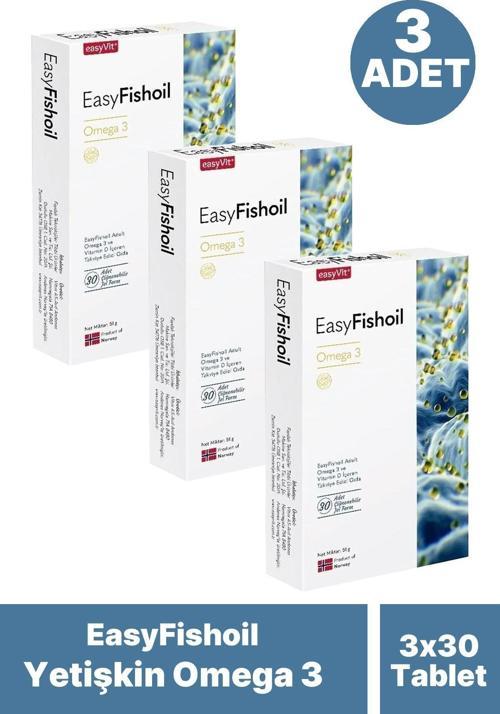 EasyFishoil Yetişkin 30 Çiğnenebilir Jel Form 3 Adet