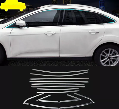 Ford Focus Uyumlu Sedan 2011 2018 Cam Çıtası Krom