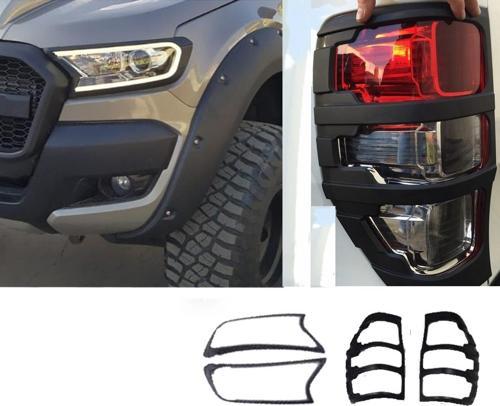 Ford Ranger 2015-2022 Far Stop Çerçeve Kaplama Siyah