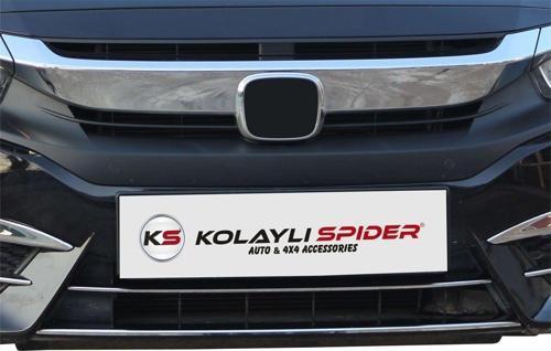 Honda Civic 10 Ön Tampon Çıtası 2 Prç Krom 2016 ve Sonrası