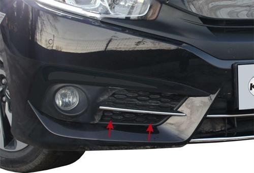 Honda Civic 10 Sis Farı Çıtası 2 Prç Krom 2016 ve Sonrası