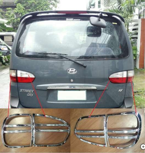 Hyundai Starex Uyumlu 1997 2007 Arka Stop Kaplama  ABS(Plastik) Krom