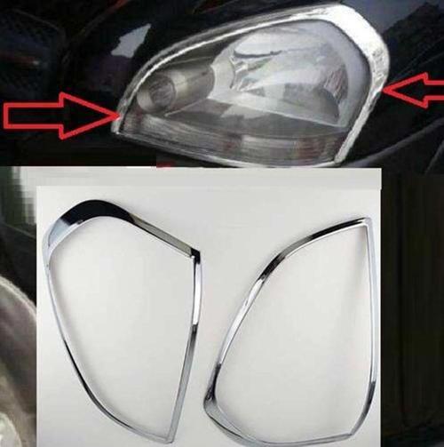 Hyundai Tucson Uyumlu 2004 2014 Ön Far Kaplama ABS (Plastik) Krom