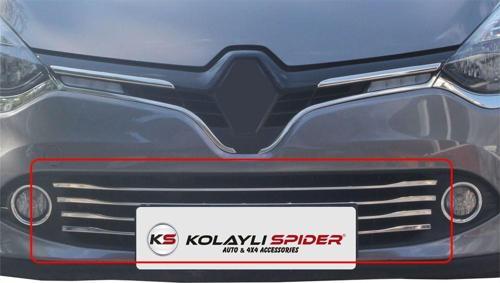Renault Clio 4 Ön Tampon Çıtası 6 Prç Krom 2013-2016