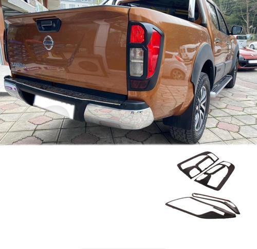 Nissan Navara 2015-2022 Far Stop Çerçeve Kaplama Siyah