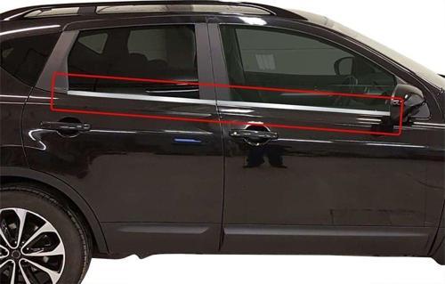 Nissan Qashqai J10 Cam Çıtası (+2) 4 Prç Krom 2007-2013