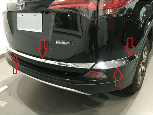 Toyota Rav Uyumlu 4 2014 2018 Arka Tampon Eşik Koruma Krom