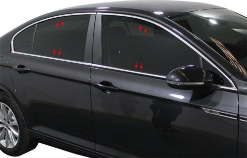 VW Passat B8.5 Cam Çerçevesi 8 Prç Krom 2019 ve Sonrası