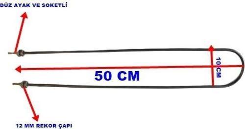 Benmari 50cm Rekorlu Düz Rezistans 2000W 220V 8,5? Cr-Ni