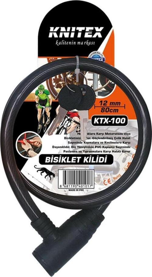 Ktx-100 Bisiklet Kilidi 12mmx80cm