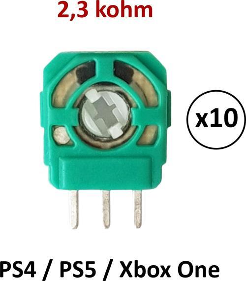 10 Adet PS4 PS5 Xbox One 2.3k Mikro Direnç Potans Switch Yeşil
