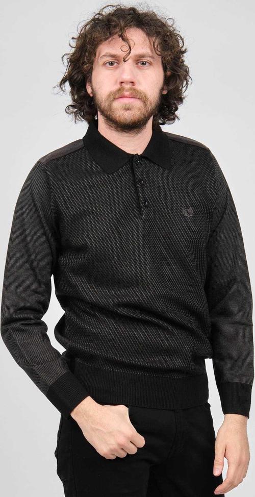 Erkek Polo Yaka Kazak 1577412 Siyah