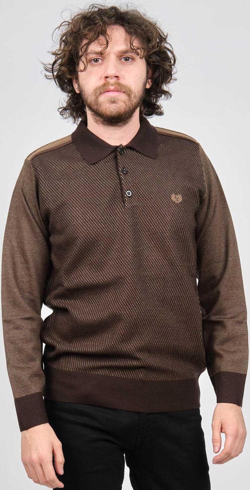 Erkek Polo Yaka Kazak 1577412 Kahverengi