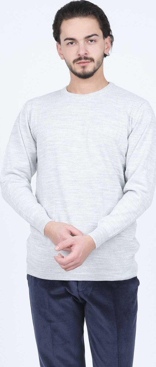 Erkek Bisiklet Yaka Triko Kazak 6242000 Gri