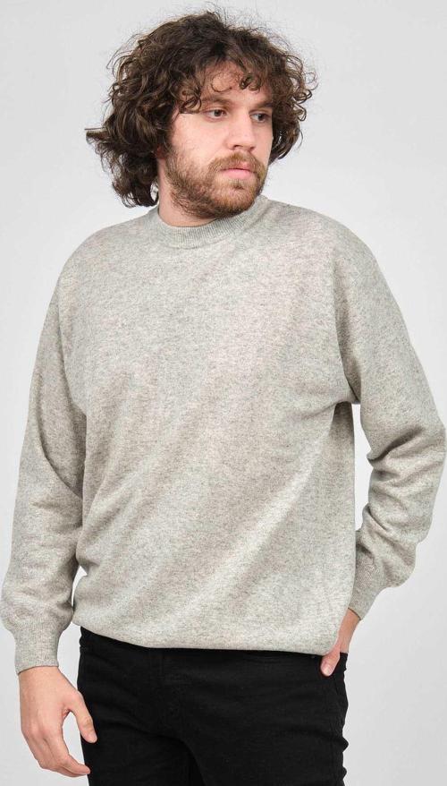Ida Erkek Lambswool Bisiklet Yaka Kazak 0593154 Gri