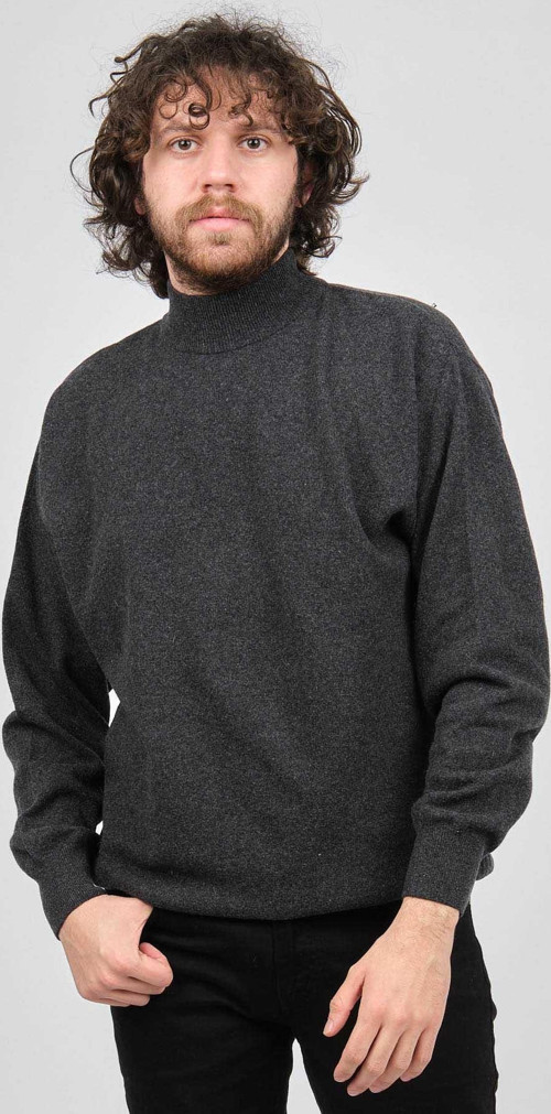 Ida Erkek Lambswool Yarım Balıkçı Kazak 0593161 Antrasit