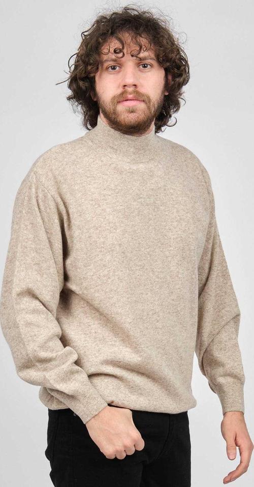 Ida Erkek Lambswool Yarım Balıkçı Kazak 0593161 Bej