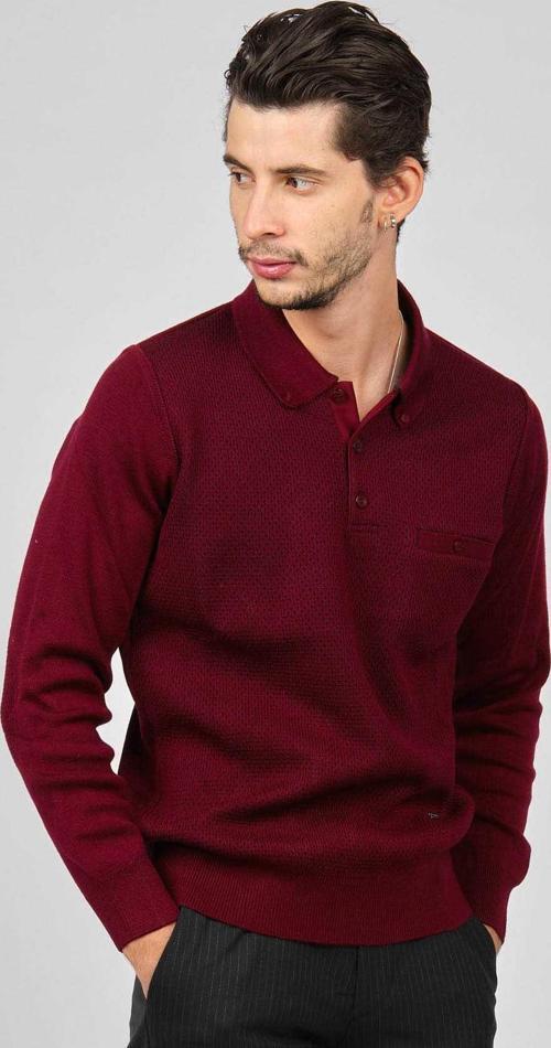 Erkek Polo Yaka Kazak 6080013 Bordo
