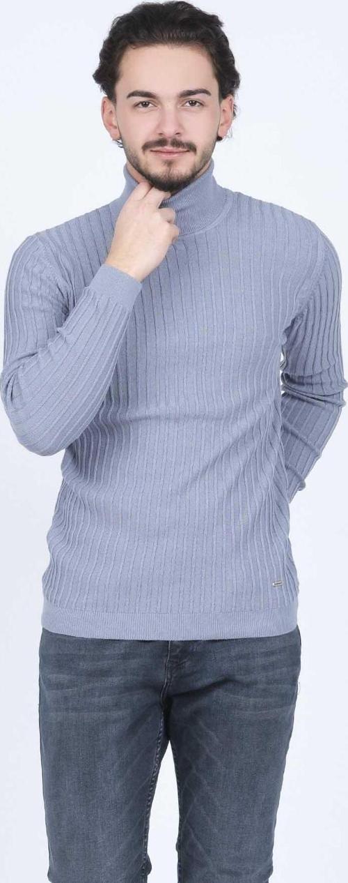 Erkek Fitilli Tam Balıkçı Triko Yün Kazak 67822887 Indigo