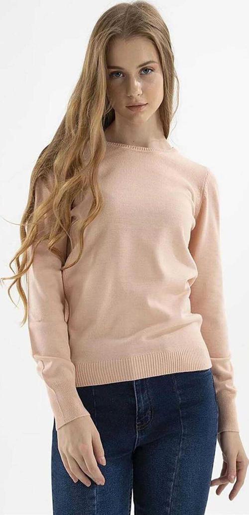 Kadın Bisiklet Yaka Kazak 23K0245K1 Pudra