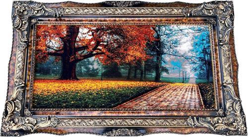 Kayıp Mevsimin Hikayesi Adlı İran Tebriz Halı Tablo 123x73cm - Duvar Halı Kilim Tablo
